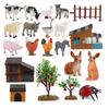 Rabbit Trap Intellectual Toy Farm Sandbox Animal Model Toy Miniature Sandbox Farm Scene Decorative Toy Set