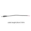Pack of 3 5.5x2.5mm Male Plug to Bare Wire Cables Featuring Terminal Lugs Suitable for LED Strips and Monitoring Cameras