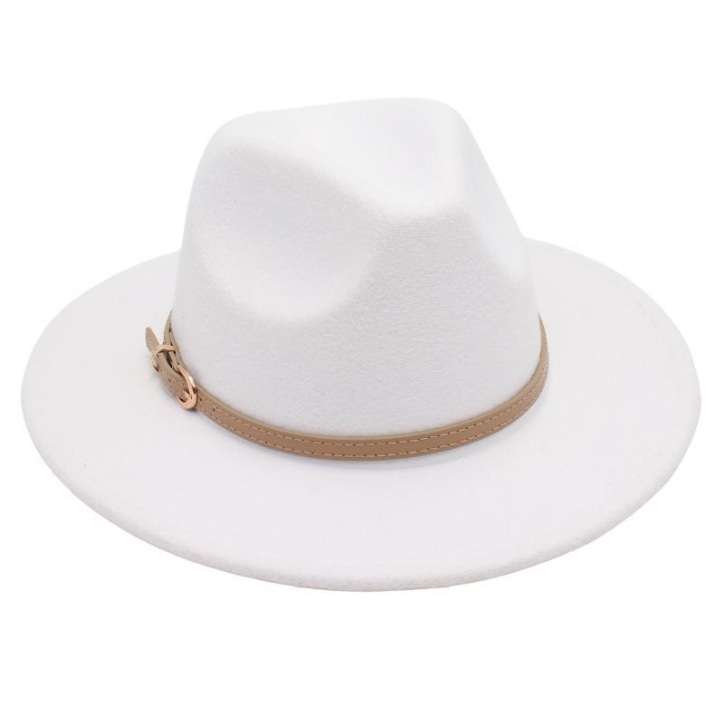 British Top Hat Punk Jazz Hat Men'S And Women'S Stage Felt Hat Performance Woolen Hat Fedora Hat Elegant Gambler Hat