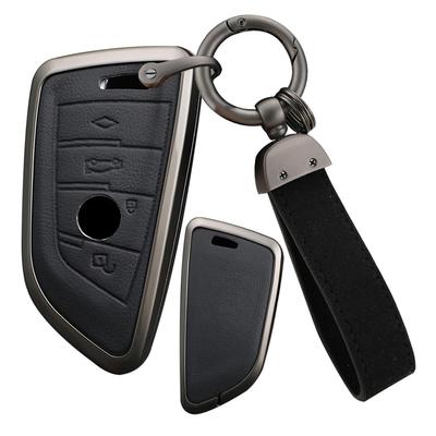 BMW Exclusive Smart Key Case Key Chain Alloy + Leather