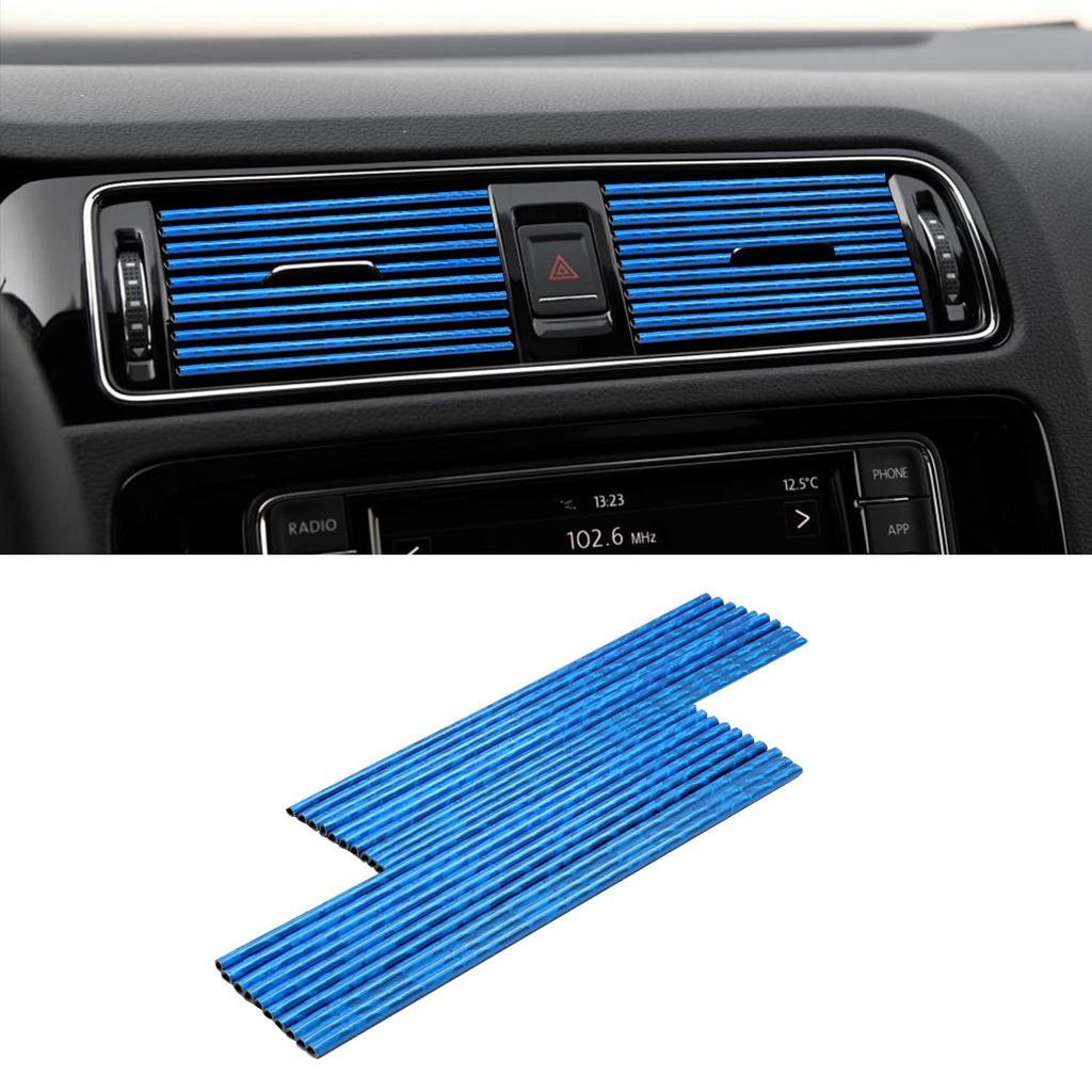 Car air vents decorative strip centre grille clip strip U-shaped electroplating bright strip air conditioning chrome colorful in