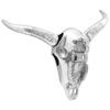 Bull Skull Sculpture Silver 34 x 13 x 53 cm Aluminium
