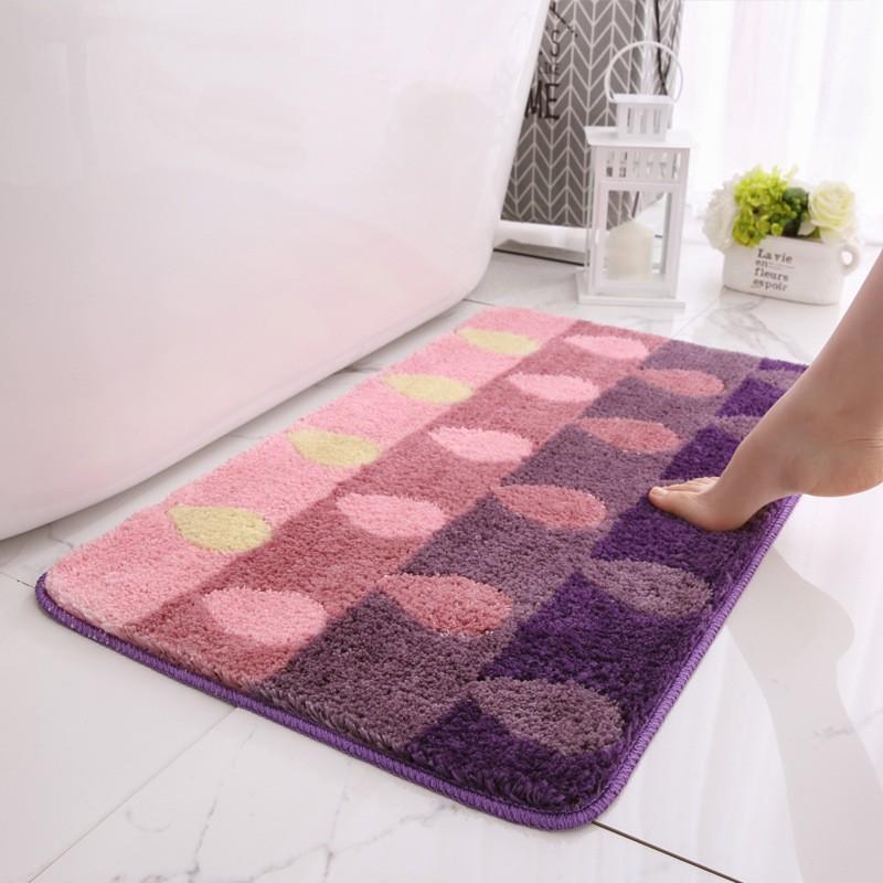 Plush Door Mat Entryway Bathroom Kitchen Bedroom Non-Slip Absorbent Floor In Modern Minimalist Style