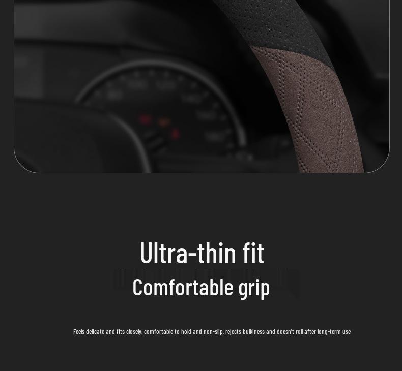 Steering Wheel Cover for Geely Boyue L, Boyue COOL, Galaxy L7/L6, and Xingrui - Suede Ultra-Thin Winter Grip Cover