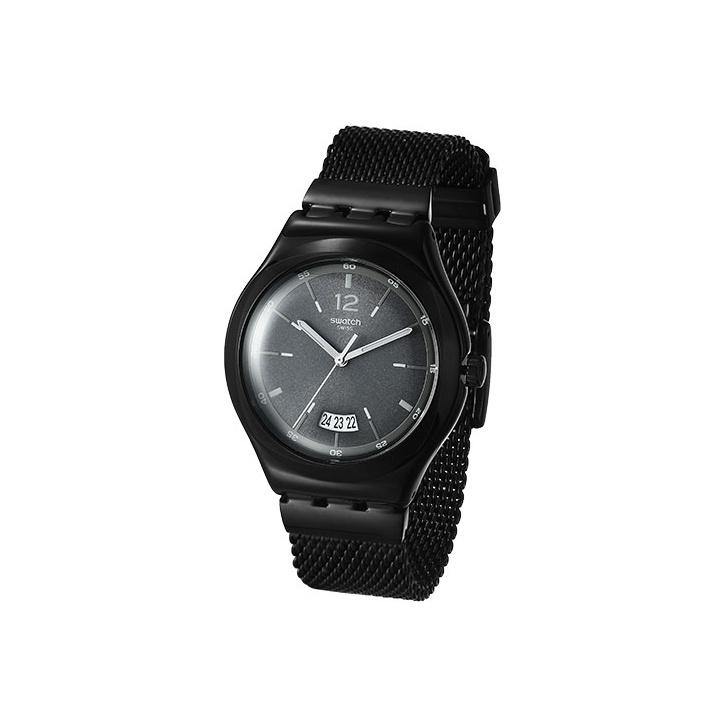 Swatch Irony Series Quartz Watch Black Obsidian 41Mm Black Dial Stainless Steel Case Stainless Steel Bracelet Men watches YWB405MA YWB405MA