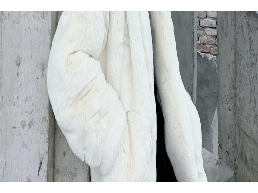 Women's Winter 2024 Hooded Coat - Loose Medium-Length, Thick Imitation Rex Rabbit Fur
