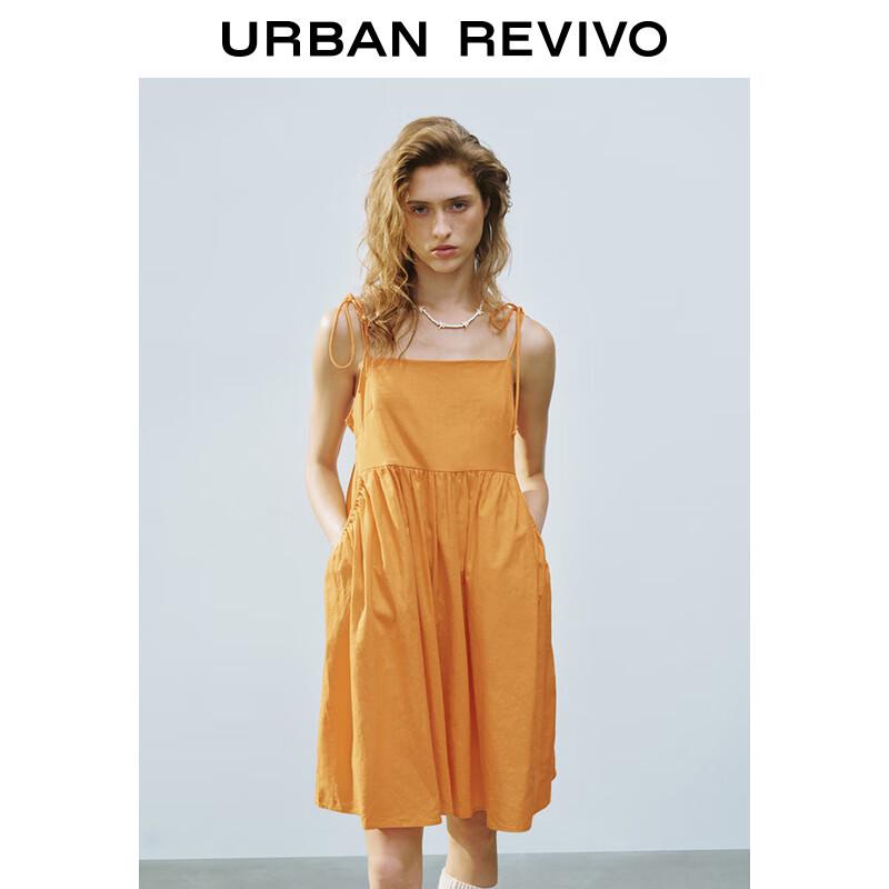 UR 2025 Summer Fashion A-line Tie-Waist Dress