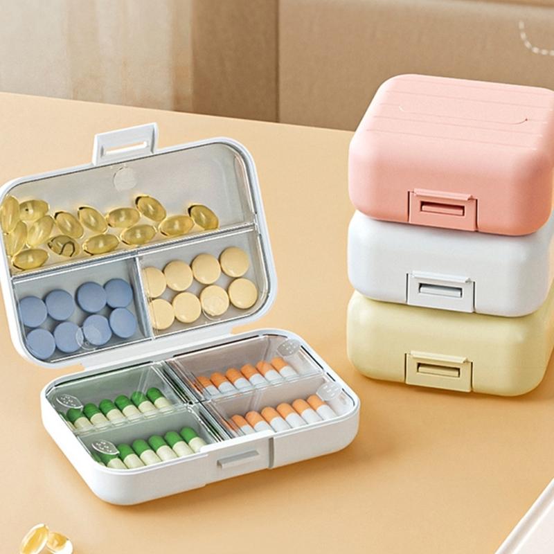 Portable Pills Organizers Travel Friendly Mini Size Leak Proof Compartments for Daily Medication Storage