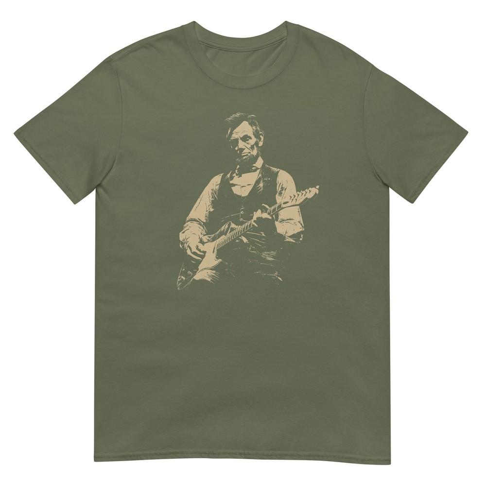 Abraham Lincoln Abe Lincoln Playing Guitar Retro Vintage Tshirt