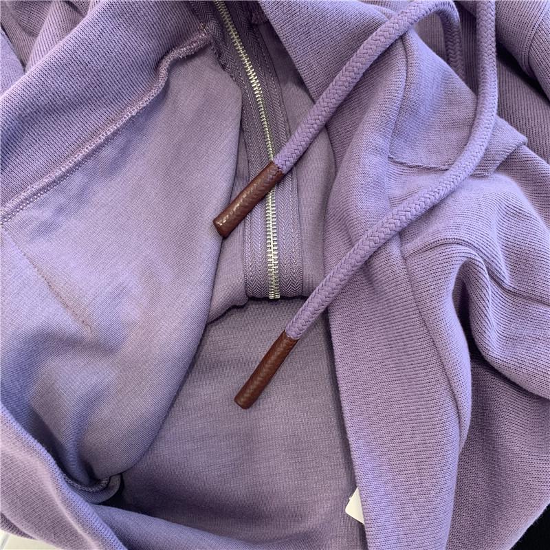 Dam 2024 Höst/Vinter Kofta i ull med huva i koreansk stil