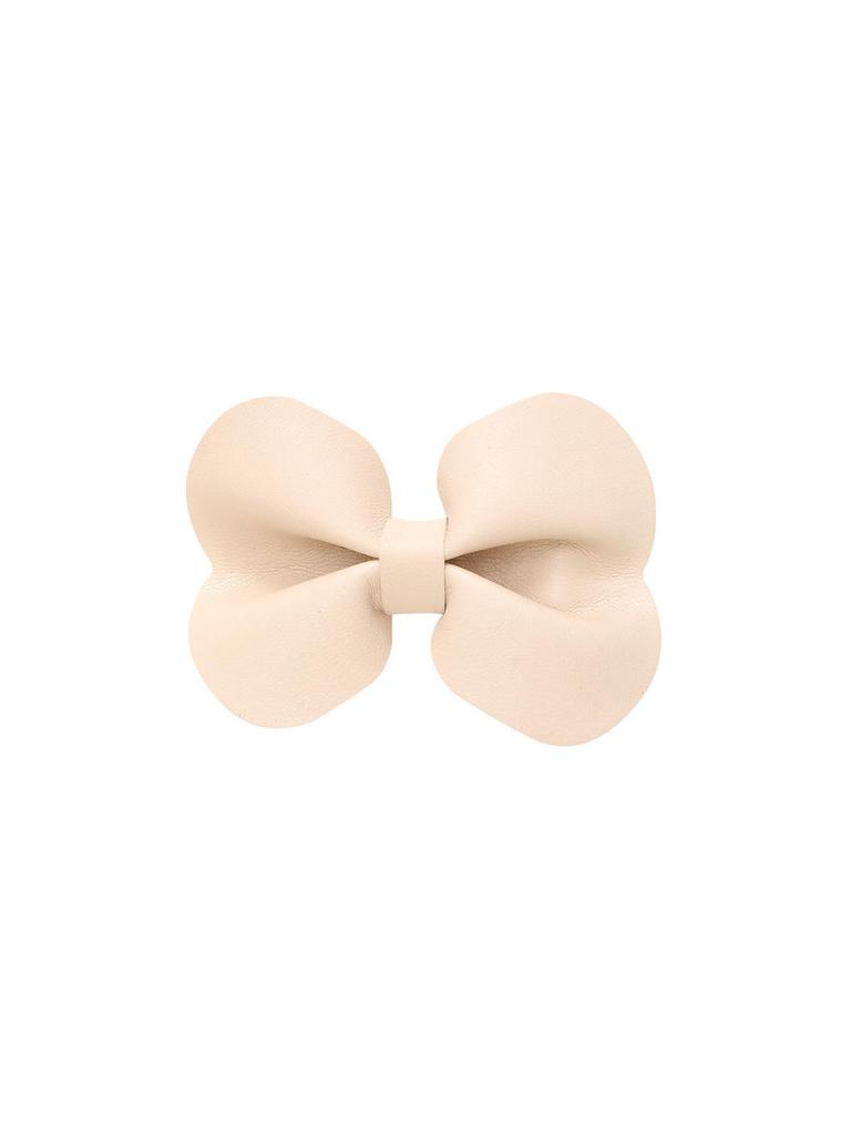 New Cute Leather Bow Duckbill Hair Clips - Simple, Fashionable Solid Color Hairpins for Bangs