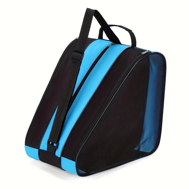 3-lagige Hockey- und Eislaufschuhtasche, großes Fassungsvermögen mit robuster Schuhaufbewahrung, verstellbarer Schultergurt und Logofenster