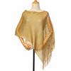 Tassel Sun Protection Shawl Solid Color Glitter Scarf Treandy Hollow Out Shawl  Dinner Party