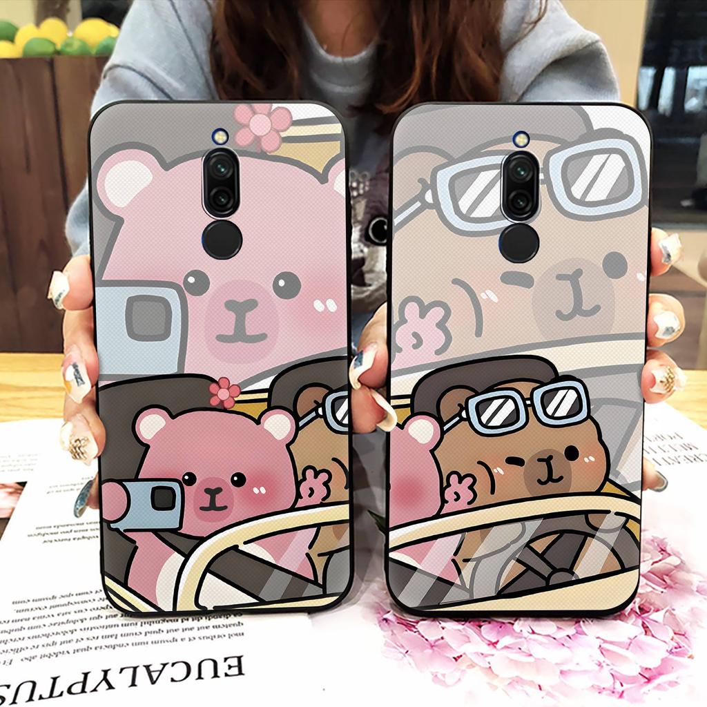 Coque de téléphone antichoc pour couple pour Xiaomi Redmi 8 Pochette de téléphone protectrice anti-poussière Étui souple Enveloppement complet TPU Design tendance
