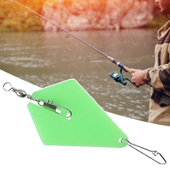 Angelclip Drehwirbel Kompaktes Design Tragbar Einfach zu installieren Leuchtende Dreiecksplatte Angelzubehör