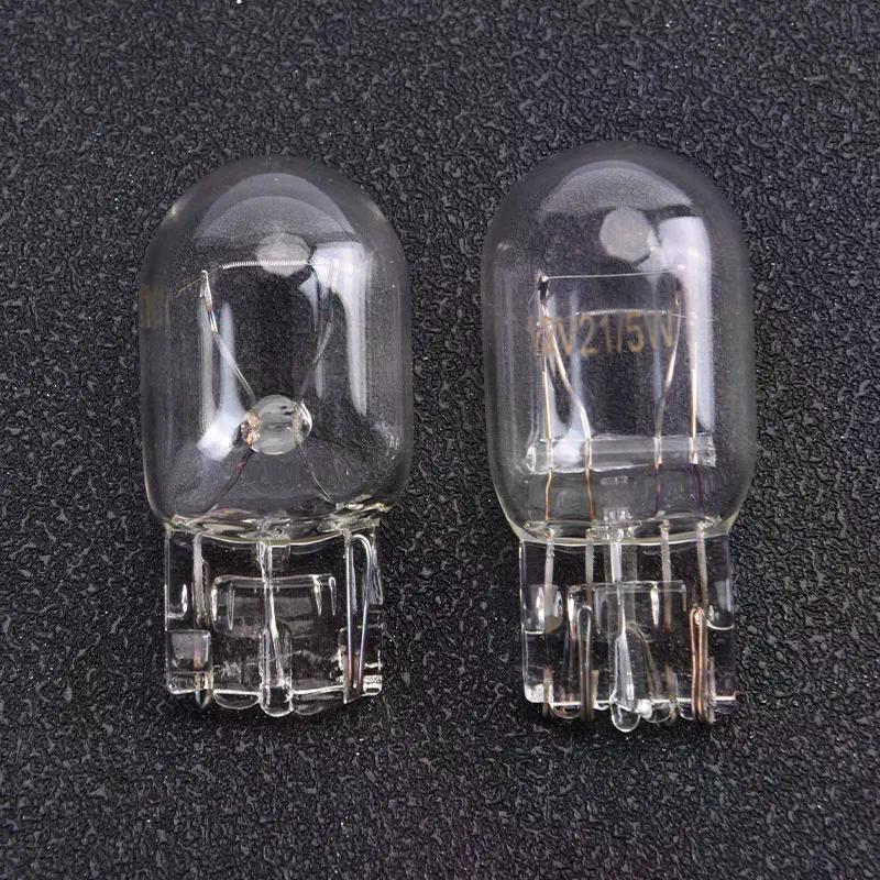 2 Stück T20 7443 7440 Signalleuchte W21/5 W 3800 K Halogenlampe, Klarglas, Tagfahrlicht, Blinker, Bremslicht, Rücklicht, DRL-Glühbirne