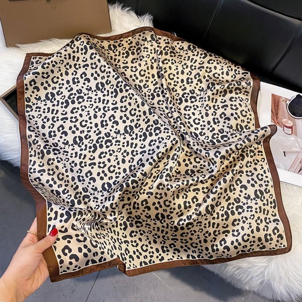 High Quality 70X70cm Flower Head Scarf Paisley Print Square Hijab Headband Polyester Decorative Silk Scarf Women's Fashion