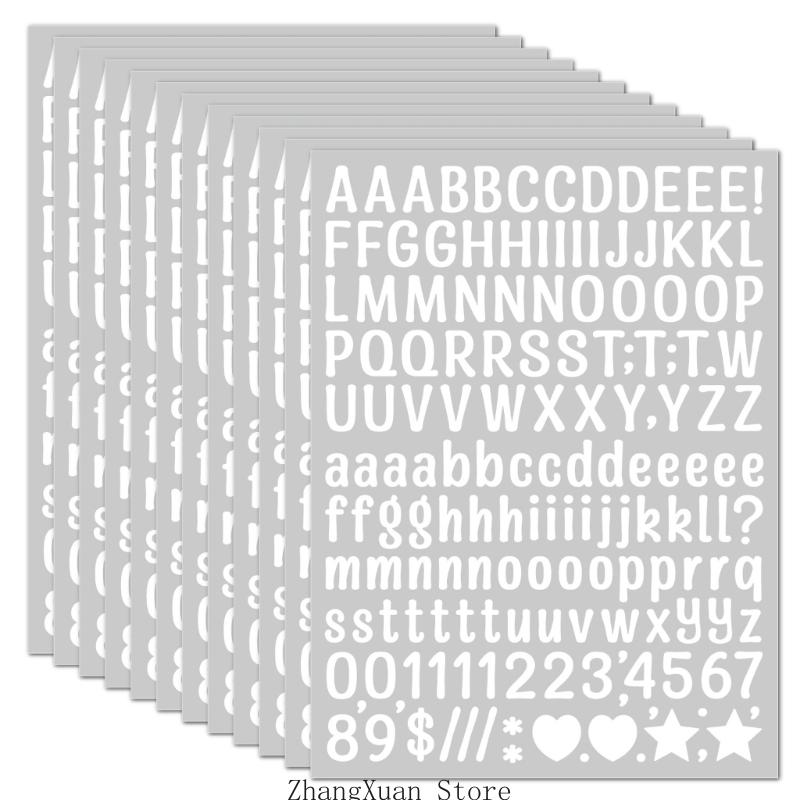 

Pack of 5 Letter Number Sticker Adhesive Materials for Home Decoration School Use Easy Adhesive Surfaces 3XUF