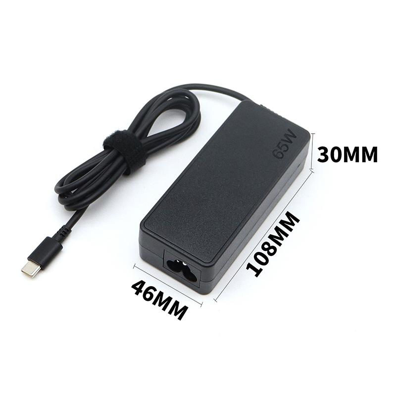 Type C Laptop Charger 20V 3.25A 65W High Speed Power Adapter Replacement for Travel Office School Use