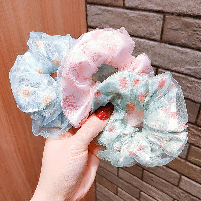 

Double Layer Korean Chiffon Flower Scrunchie Hair Tie