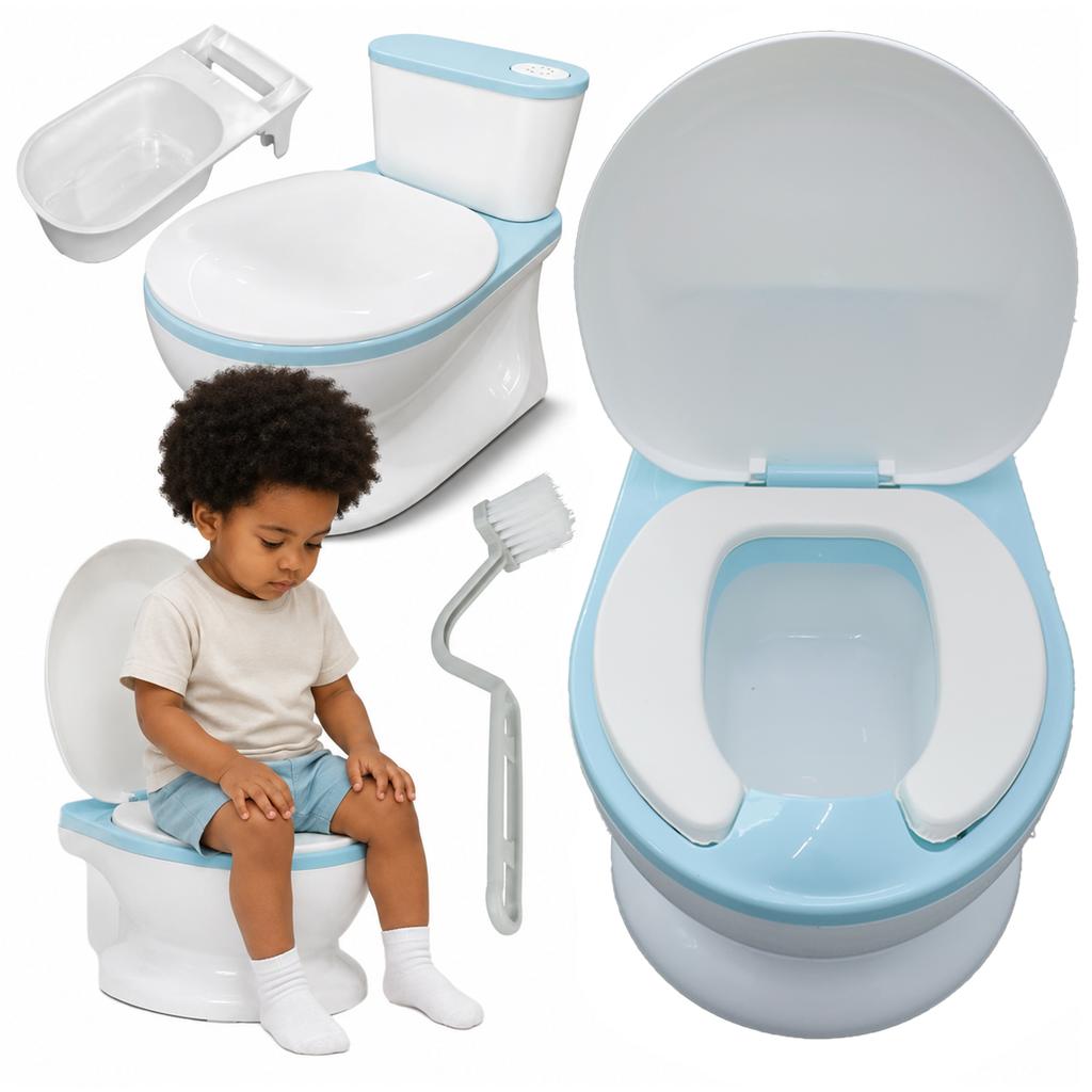 [PACZC] Children's Toilet Potty Toilet with Flushing Sound Blue Z3479