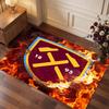Tappeto in Velluto di Cristallo con Stampa del West Ham United Football, Comodo Assorbente d'Acqua Antiscivolo Tappeto per Pavimenti Interni