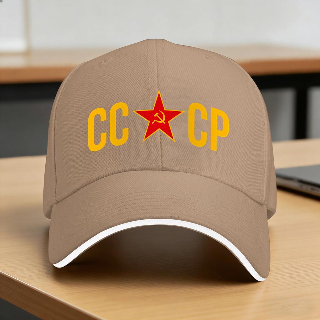 Cccp, Star, Hammer And Sickle Sun Baseball Cap Summer Male  Design Trucker Hat High Quality Retro Running Hippie Snapback Cap