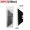 Black Steel Ladder Blade Box Set Sharp Trapezoid Utility Knife Replacement DIY Art Craft Cutter Carving Supplies Multifunctional