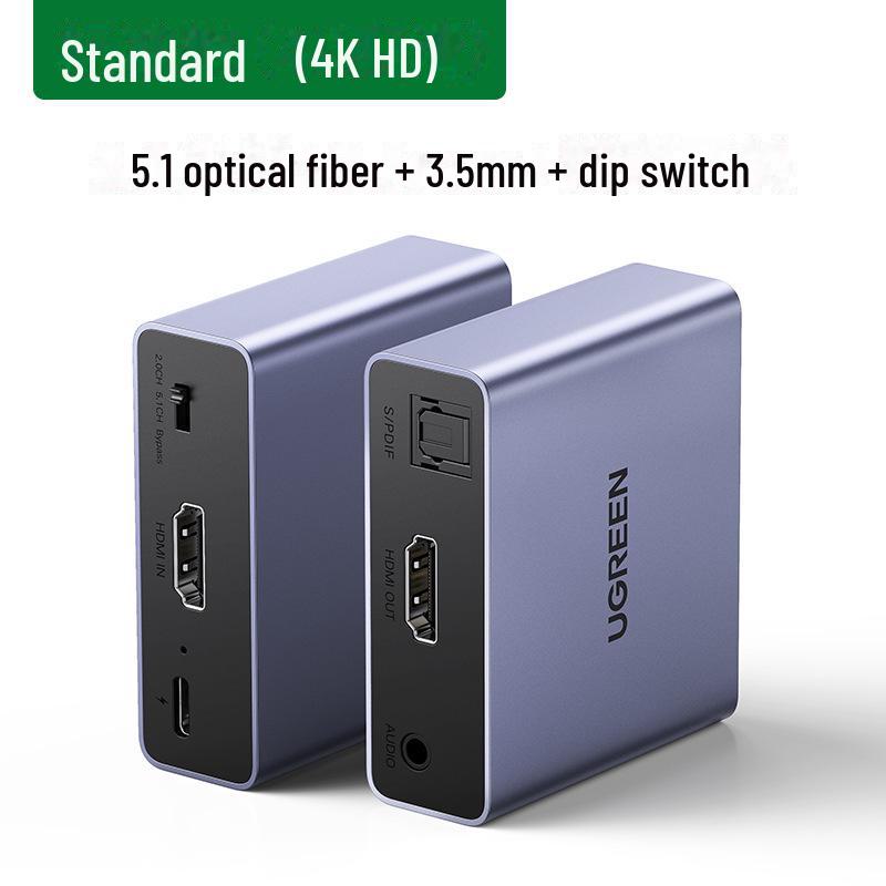 

UGREEN 4K HDMI аудио разветвитель с SPDIF/3.5 мм для PS4/5, Xiaomi TV Box