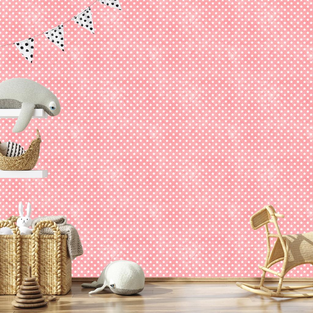 Wallpaper Stars Coral, Subtle Detail for Living Room and Bedroom 50x1000