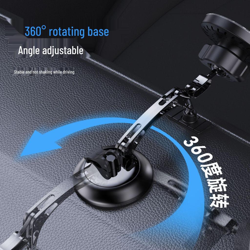 Magnetic Wireless Car Charger & Phone Holder with Strong Adhesion and Heat Dissipation