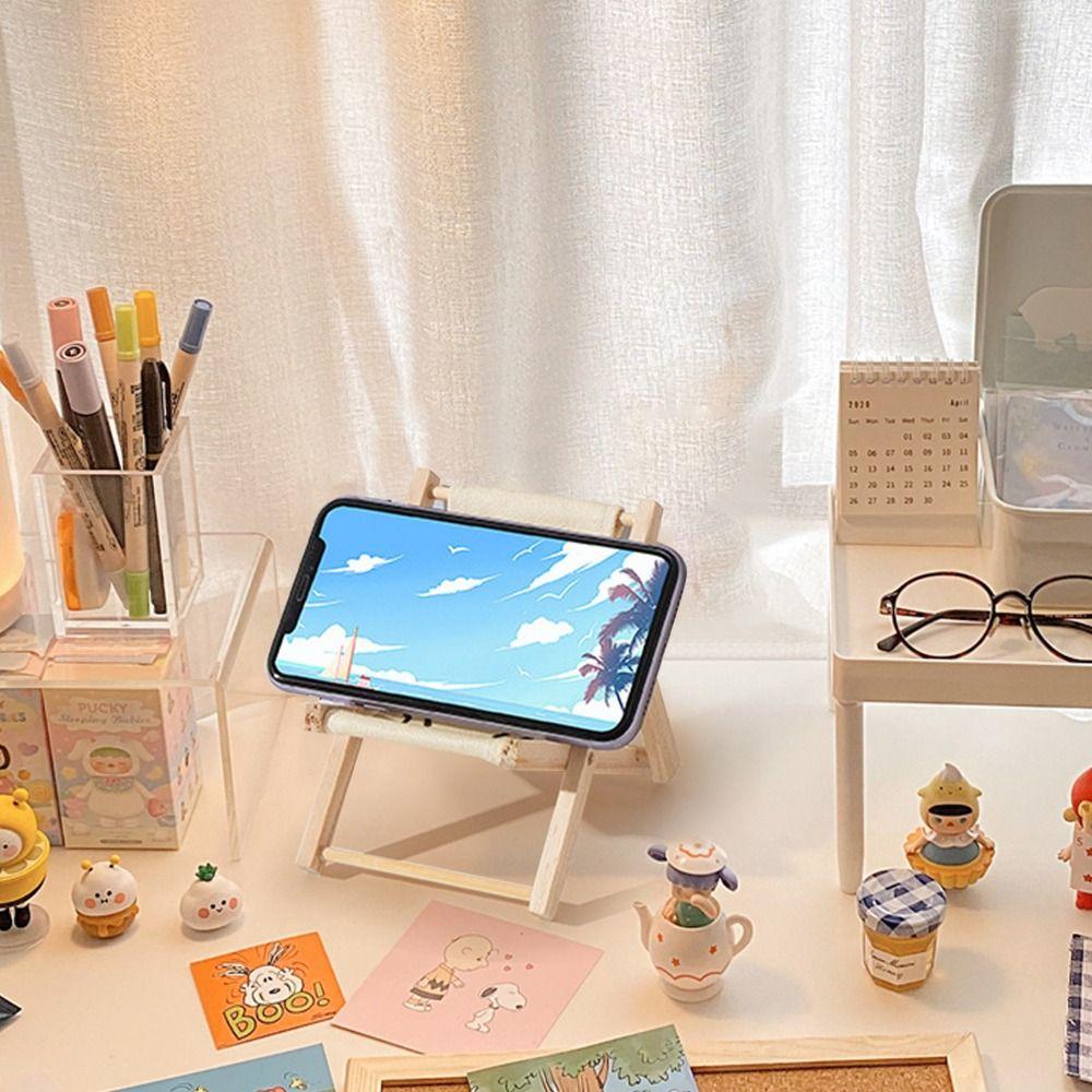 Multi-function Mobile Phone Holder Beach Chair Shape Cellphone Stand Holder Home/Office