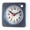 Analog Quartz Bedside LED Desk Sweep Travel Square No Noise Portable Plastic Alarm Clock Battery Needle Mini Non Ticking