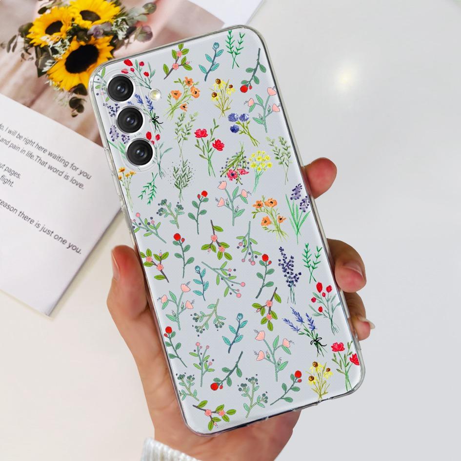 For Samsung A24 4G Case 2023 Popular Flower Astronaut Transparent Cover Soft Phone Case For Samsung A24 A14 5G SM-A146B A 24 Bag