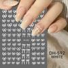 Nail Art Sticker, New Year'S Red Laser Red French Bow Atmosphere Adhesive 3D Nail Sticker
