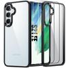 Case - BOOLING - Samsung Galaxy S21 FE - Rigid Transparent - Anti-Scratch - 2 Tempered Glasses