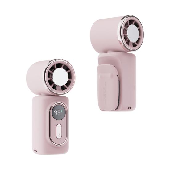 Portable Clip-on Fan Handheld Mini Fan USB Rechargeable Ice Cooling Personal Fan for Outdoor Office Travel Summer Cooling Device