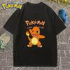 MINISO Pokémon Cartoon Creative Print T-shirt New Men's and Women's Harajuku Loose Casual Trend Short-sleeved Top Clothing