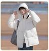 Cross-border E-commerce Fashion Couple's Short Down Jacket - White Duck Down, Windproof, Warm, Thick, Stand Collar, Winter Style