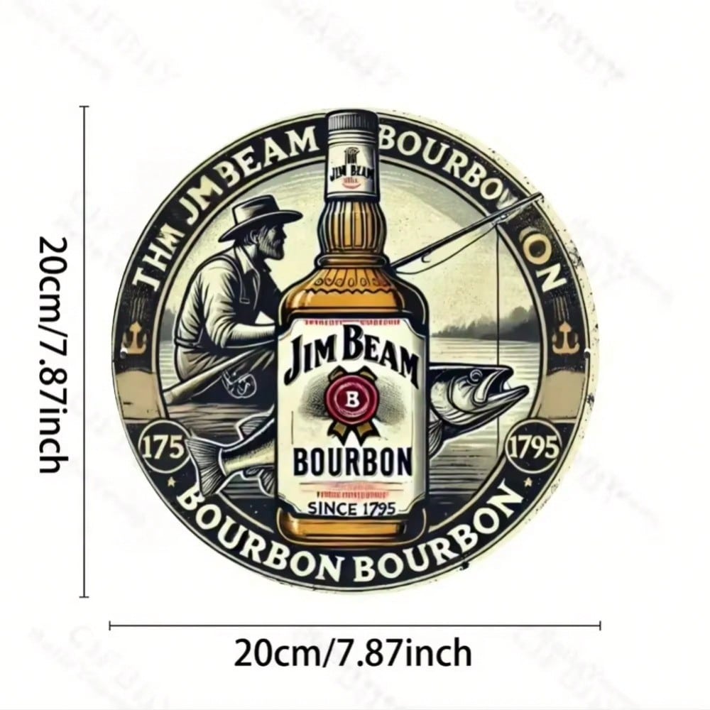 

Jim Beam Vintage Tin Sign Durable Wall Art Gift for Indoor Outdoor Decor
