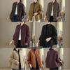 Women's Retro Diamond Lattice Winter Jacket - Color Block Warm Cotton Outerwear