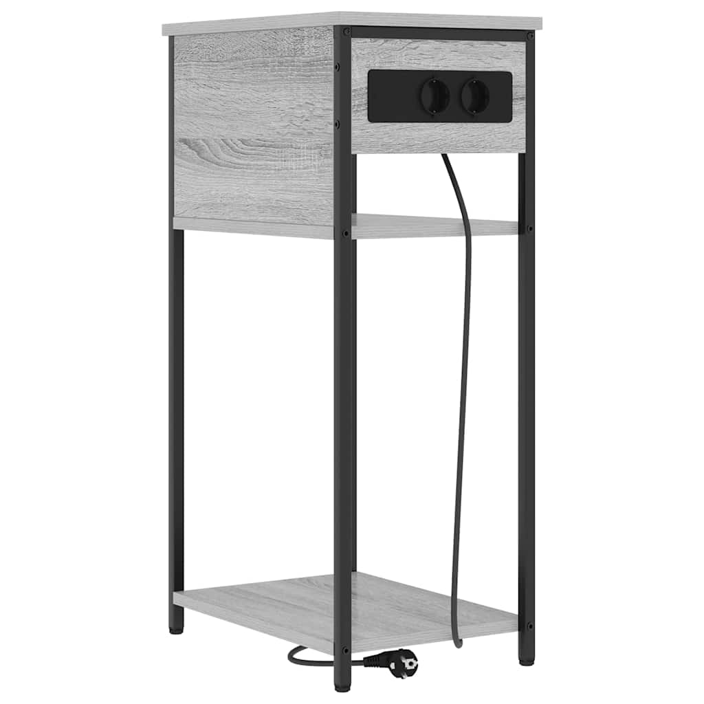 Nightstand Grey Sonoma 41 x 28 x 76 cm Engineered Wood