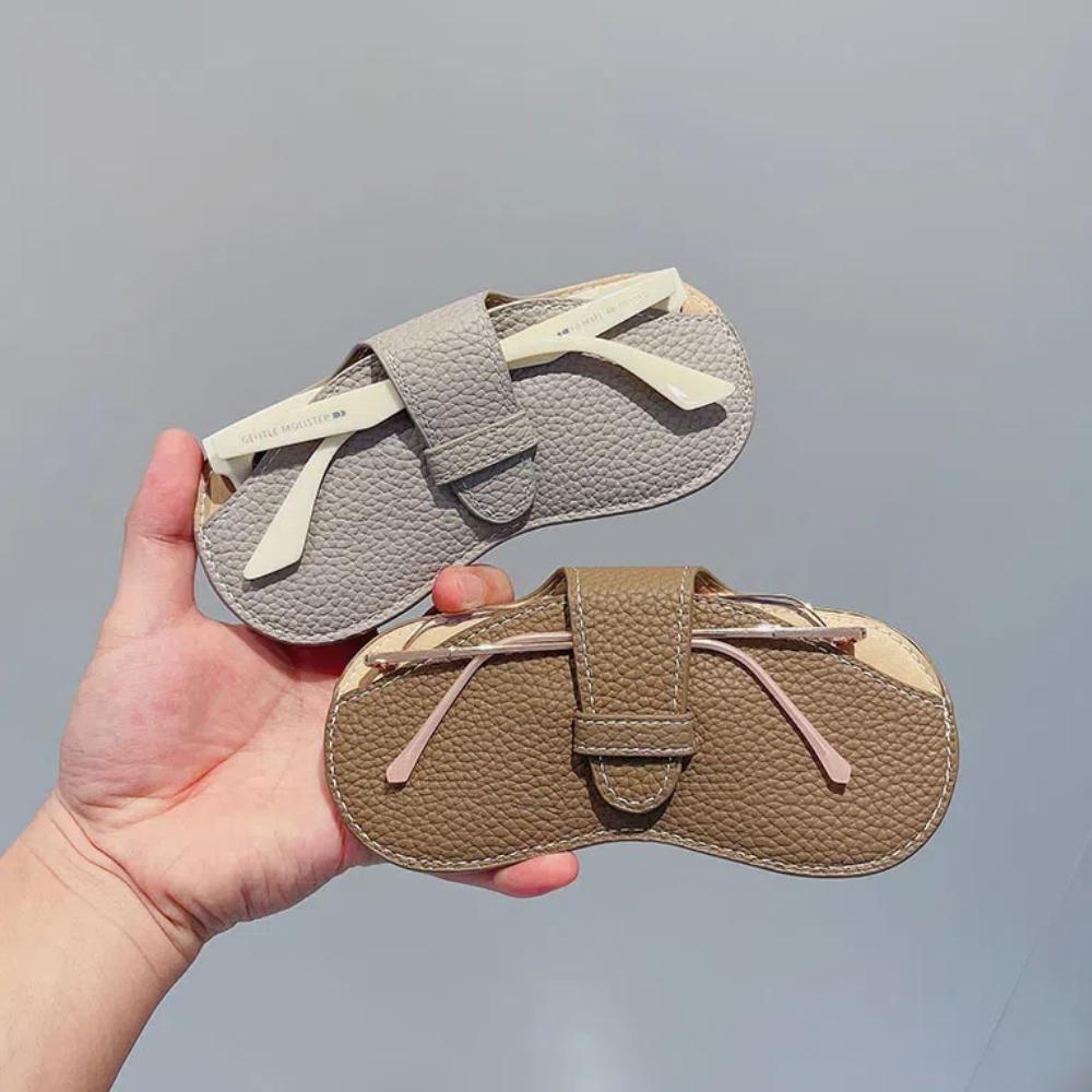 Glasögonfodral Kvinnor Läder Mjuk Glasögonväska Mode Portabel Solglasögonlåda Väska Tillbehör Glasögonfodral Solglasögonlåda