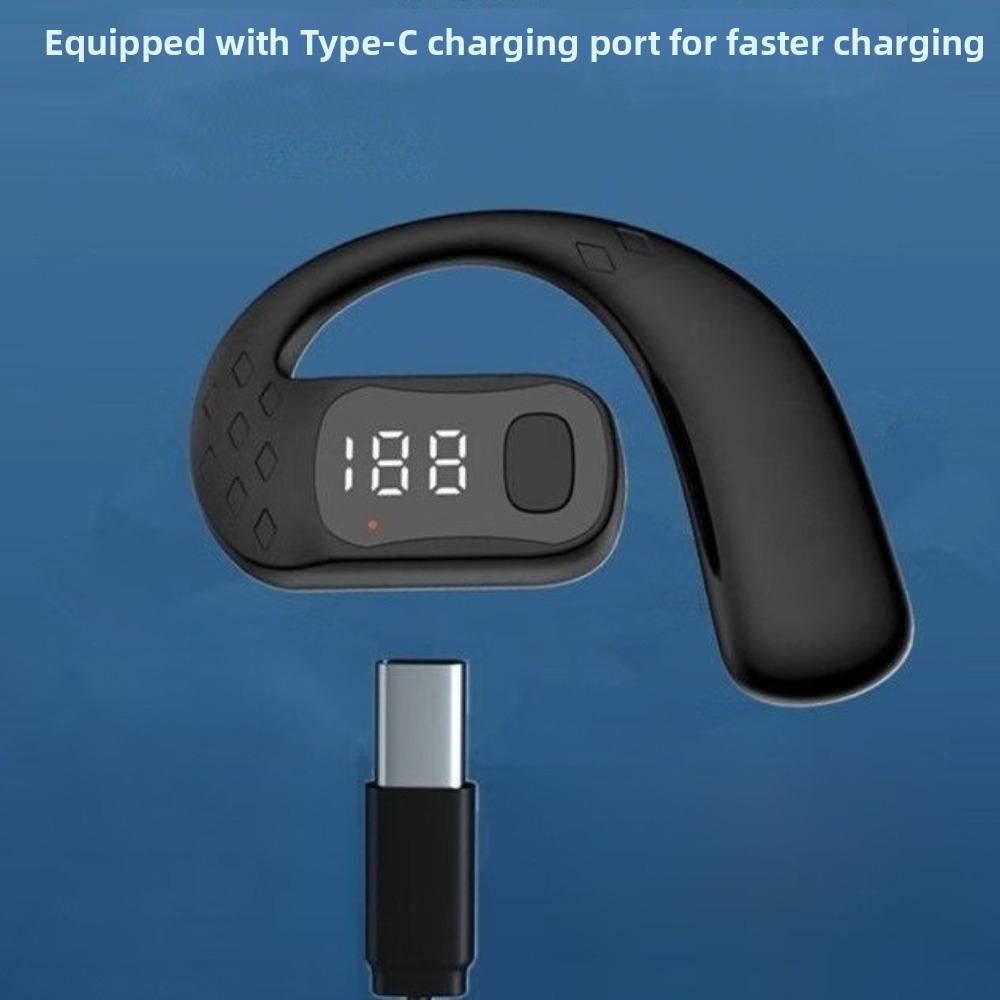 1pc Single Bluetooth 5.4 Ear Headphones Clip-On Headset Fashion Earbuds