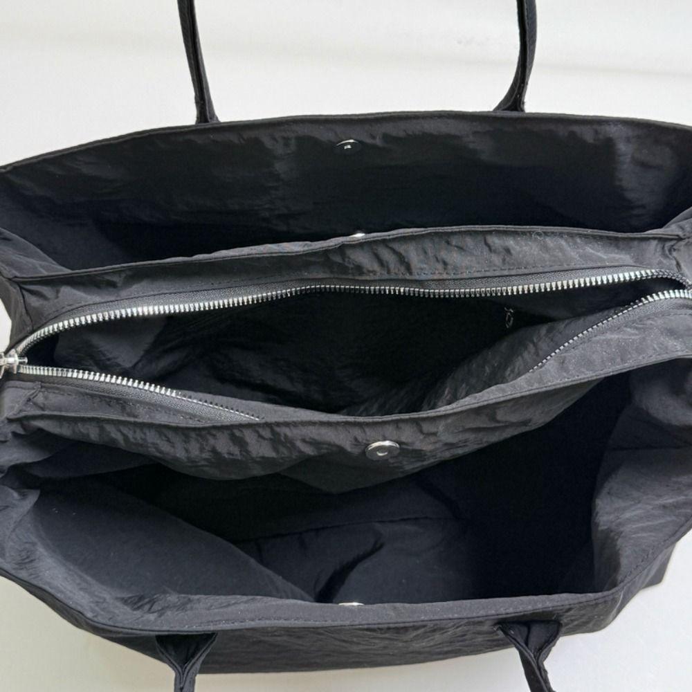 Elegant Nylon Tote Bag Waterproof Computer Bag Top-handle Nylon Shoulder Bag Shopping