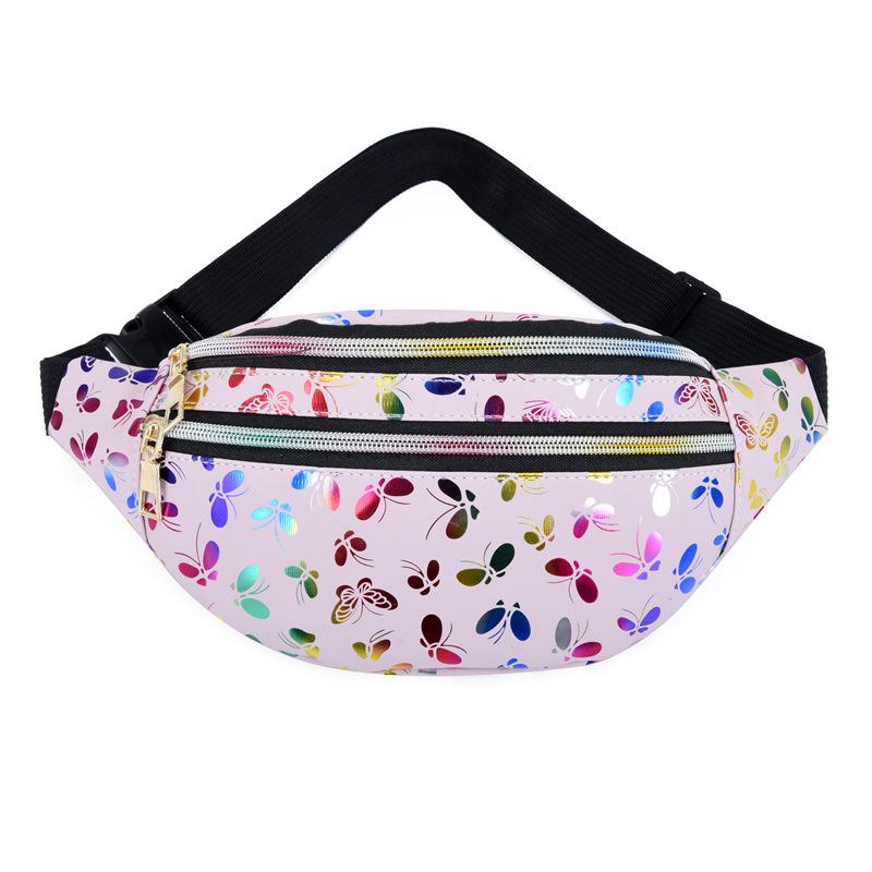 Bum Bag Colorful Waist Bag Messenger Bag Double Zipper Mobile Phone Pouch For Outdoor Activities Music Festivals Casual Everyday