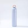 500ml 304 Stainless Steel Insulated Bottle, Double Wall Vacuum Thermos with Leather Handle for Commute Camping Hiking