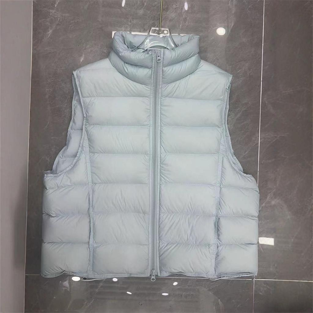 New ribs down vest women's thickened loose stand-up collar white duck down fashion vest tide