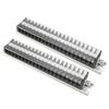 2pcs Dual Row Terminal Strip 660V 15A 10 Positions Terminal Barrier Strip with Cover T1520