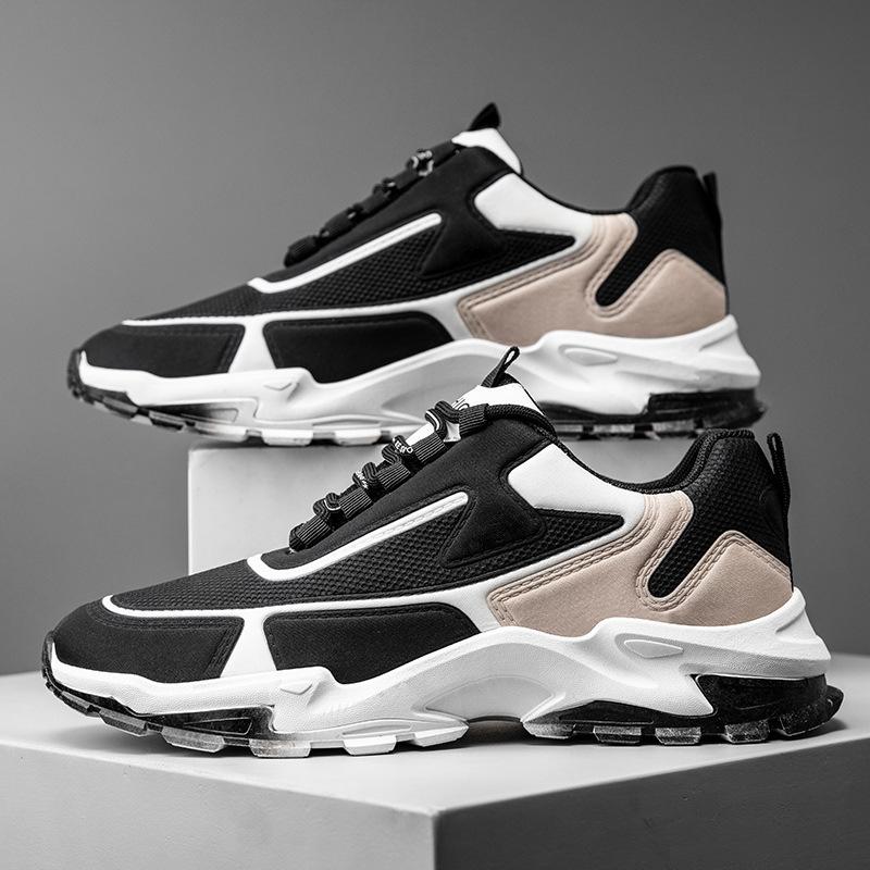 Spring Men's Shoes New Breathable Trendy Shoes for Men's Hair Delivery Teenage Thick Sole Mesh Sports Casual Shoes for Men